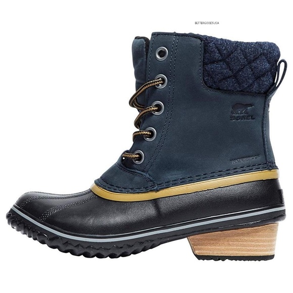 Sorel Slimpck II Duck Boots Waterproof Navy 6 M - Picture 4 of 7